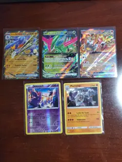 Pokemon 5 Card Lot Holos EX, V And Rare Cards , Great Value Set Building Lot36 - Image 1