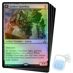 FOIL GOLDEN GUARDIAN X4 Rivals Of Ixalan RIX Magic MTG MINT CARD - Image 1