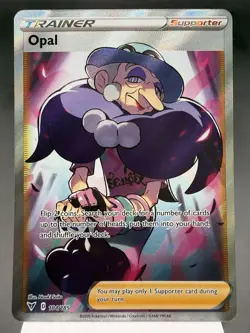 Opal 184/185 - Full Art Ultra Rare - Vivid Voltage Pokemon Card NM - Image 1