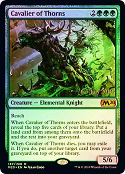 MTG - Cavalier of Thorns - Foil - Prerelease Promo, Core Set 2020 - Image 1