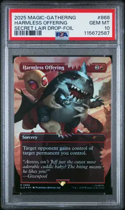 2025 MTG SECRET LAIR DROP FOIL #868 HARMLESS OFFERING PSA 10 - Image 1