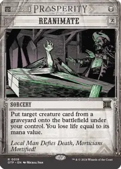 MTG Reanimate - Foil NM-Mint Outlaws of Thunder Junction: Breaking News - Image 1
