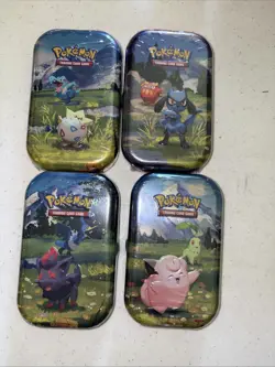 Pokemon TCG Mega Evolution Ascended Heroes Mini Tins Factory Sealed 4xTins - Image 1