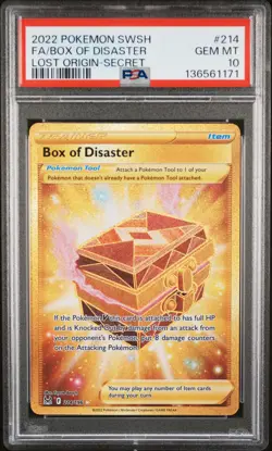 Pokemon Lost Origin Box Of Disaster 214 PSA 10 - Image 1