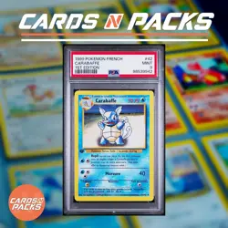 Carte Pokemon Carabaffe 42/102 Set de base Edition 1 PSA 9 - Image 1