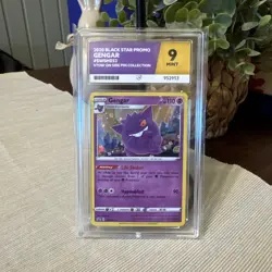 Pokemon Gengar Black Star Promo TCG SWSH052 Holo Grade Ace 9 - Image 1