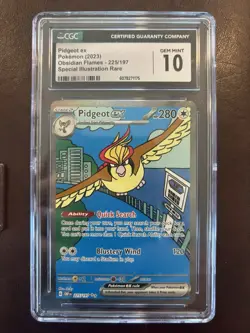Pokemon TCG Pidgeot EX SIR Obsidian Flames 225/197 CGC Gem Mt 10 - Image 1