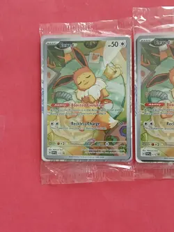 Pokemon Scarlet & Violet Prismatic Evolutions Eevee SVP 173 ETB Black Star X2 - Image 2