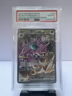 Pokemon TCG - Team Rockets Nidoking EX 233/182 - SIR - Destined Rivals - PSA 10 - Image 1
