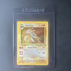 Pokemon Fossil Kabutops Holo Card Vintage WOTC 9/62 NM 1999 - Image 2