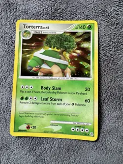 Pokemon TCG Torterra Holo Rare Card 17/130 Diamond and Pearl Base Set LP - Image 1
