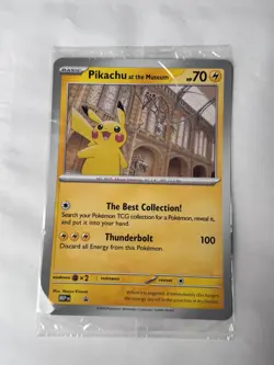 Pikachu At The Museum, Pokemon X Natural History Museum Jumbo Promo Card NEW GSP - Image 1
