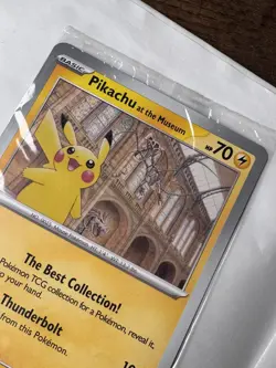 Pikachu At The Museum, Pokemon X Natural History Museum Jumbo Promo Card NEW GSP - Image 4