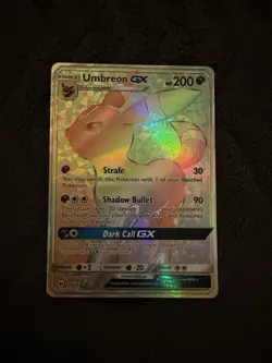 Pokemon Umbreon GX TCG Sun & Moon Holo Card 154/149 Secret Rainbow Rare - Image 1