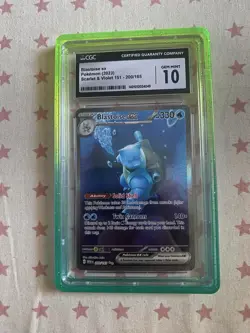 Blastoise EX 200/165 CGC 10 Gem Mint Scarlet & Violet 151 Rare Pokemon TCG Card - Image 1