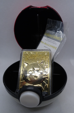 Pokemon Jigglypuff 23K Gold Plated Trading Card with Sealed COA 1999 Burger King - Image 1