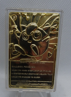 Pokemon Jigglypuff 23K Gold Plated Trading Card with Sealed COA 1999 Burger King - Image 3