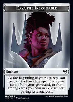 MTG - Emblem - Kaya the Inexorable, Kaldheim - Image 1