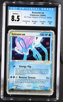 SUICUNE EX 94/95 HOLO EX TEAM MAGMA VS AQUA POKEMON CGC 8.5 NM/MINT+ (Modern 9) - Image 1