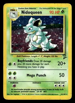 Nidoqueen 12/130 Holo Rare Base Set 2 Pokemon Card - Image 1