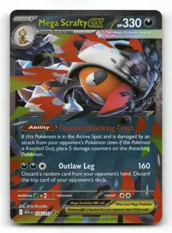 Mega Scrafty ex 135/217 - Ascended Heroes - Pokemon Card NM/M - Image 1