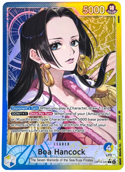 One Piece Boa Hancock Azure Sea's Seven OP14-041 English Leader Alt Art - Image 1