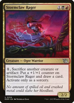 Stormclaw Rager 0254 Uncommon Foil March of the Machines MTG Near Mint - Image 1