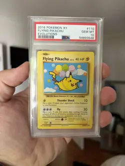 Pokemon Flying Pikachu XY Evolutions Secret Rare #110/108 PSA 10 Gem Mint - Image 1