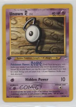 Unown G 1st Ed. Pokemon Neo Destiny #27 2002 - Image 1