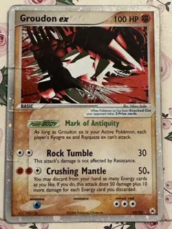Groudon EX 93/101 Hidden Legends Holo Rare Pokemon TCG Nintendo Heavily Played. - Image 1