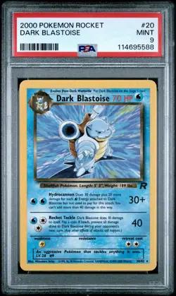 2000 POKEMON ROCKET #20 DARK BLASTOISE PSA 9 - Image 1