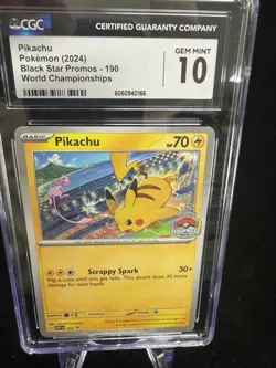 Pokemon - Pikachu - 190 -World Championships - CGC 10 - PUPRN190 - Image 1