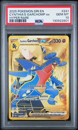 Cynthia'S Garchomp Ex Pokemon Dri En-Destined Rivals 241 NM PSA 10 - Image 1