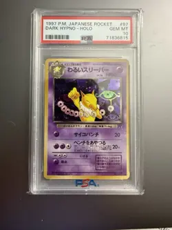 1997 POKEMON JPN ROCKET #97 DARK HYPNO-HOLO PSA 10 - Image 1