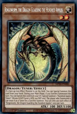 Ringowurm, the Dragon Guarding the Hundred Apples-Prismatic Secret Rare - 1st... - Image 1