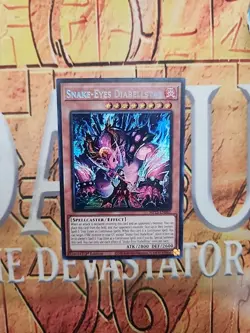 Snake-Eyes Diabellstar PRISMATIC Secret RARE MP25-EN062 1st Ed NM Yugioh - Image 1