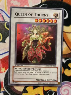 CSOC-EN042 Queen of Thorns Super Rare Yugioh 1st - Image 1