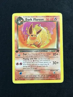 Dark Flareon 35/82 Team Rocket 1st Edition Pokemon Card - Image 1