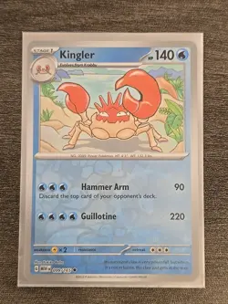 Kingler 099/165 Reverse Holo English Pokemon 151 Card Near Mint - Image 1