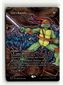 Leo's Katana MTG Teenage Mutant Ninja Turtles PZA Borderless Mythic Rare #18 - Image 1