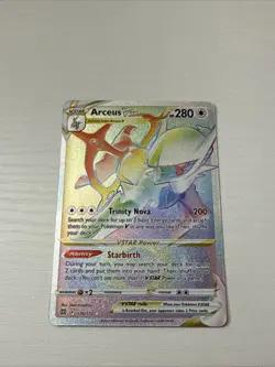 Arceus VSTAR 176/172 Rainbow Rare Brilliant Stars Pokemon Card - Image 1