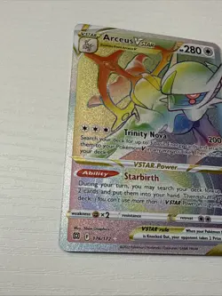 Arceus VSTAR 176/172 Rainbow Rare Brilliant Stars Pokemon Card - Image 2