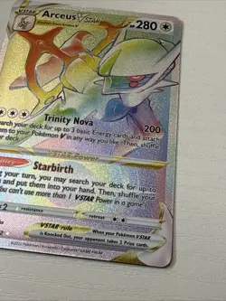 Arceus VSTAR 176/172 Rainbow Rare Brilliant Stars Pokemon Card - Image 3
