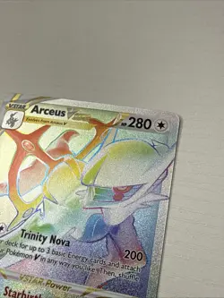 Arceus VSTAR 176/172 Rainbow Rare Brilliant Stars Pokemon Card - Image 4