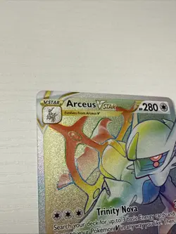 Arceus VSTAR 176/172 Rainbow Rare Brilliant Stars Pokemon Card - Image 5