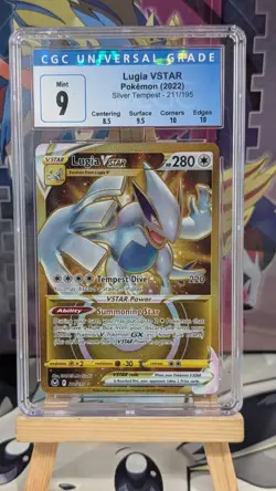 Pokemon Lugia VSTAR 211/195 Silver Tempest Secret Rare CGC 9 Full Art Holo - Image 1