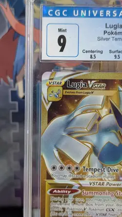Pokemon Lugia VSTAR 211/195 Silver Tempest Secret Rare CGC 9 Full Art Holo - Image 2