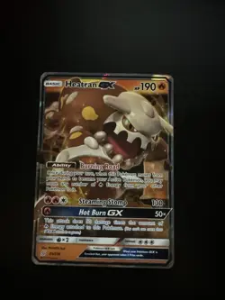 Pokemon TCG Heatran GX Unified Minds Holo Ultra Rare Card 25/236 - Image 1