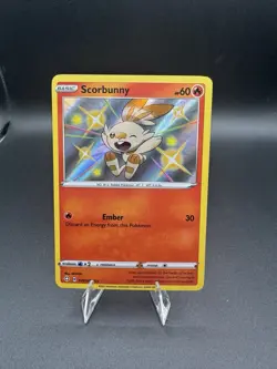 Pokemon TCG - Scorbunny - Shining Fates - Shiny Vault - SV015/SV122 NM - Image 1