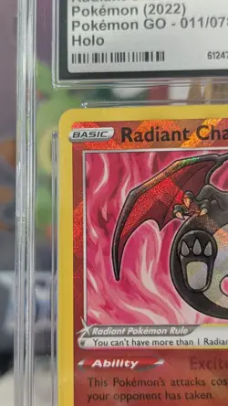 Pokemon Radiant Charizard 011/078 Pokemon GO Radiant Rare Holo CGC Mint 9 - Image 2